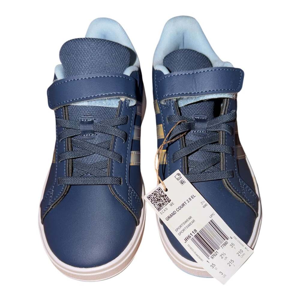Adidas Grand Court 2.0 EL Iridescent Kids Sneakers – Size 3 – NWT
